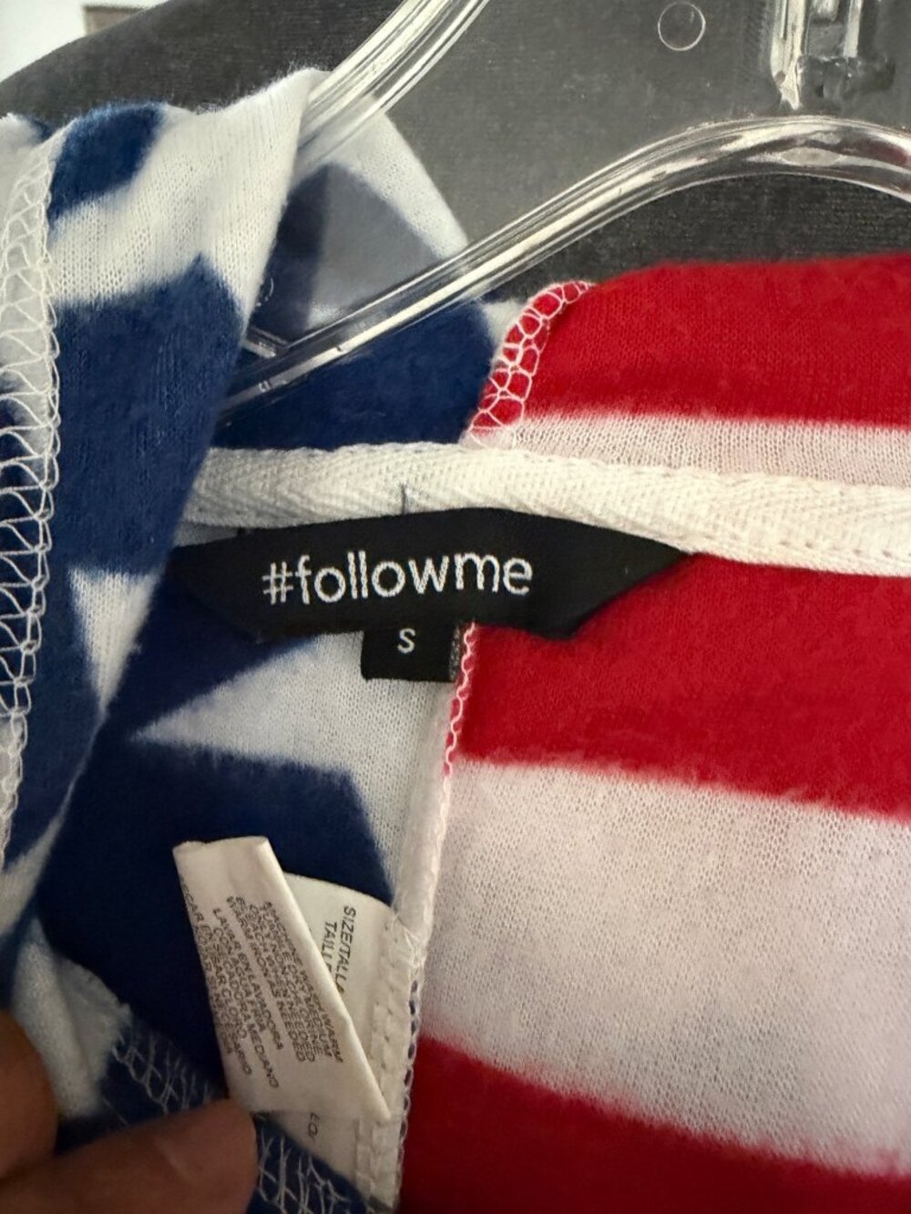Follow Me American Flag Fleece Hooded Zip Jumpsuit Onesie Pajamas S Unisex - Picture 4 of 6